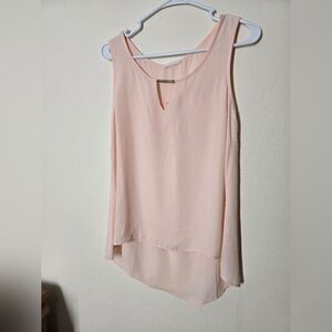 Pretty Good Pink Asymmetrical Sleeveless Tank Top